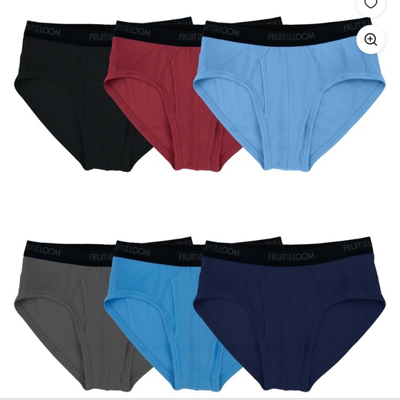 Fruit of the Loom Men's Cotton Stretch Briefs, 6-Pack multicolor small 28 - 30in - Picture 1 of 9